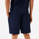 Lacoste מכנסי טניס קצרים באריגת יהלומים מוצקים DZ4D0D1441 כחול כהה 166 גברים - Image 3