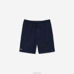Lacoste מכנסי טניס קצרים באריגת יהלומים מוצקים DZ4D0D1441 כחול כהה 166 גברים - Image 5