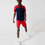 Lacoste מכנסי טניס קצרים באריגת יהלומים מוצקים DZ4D0D1444 אדום 029 גברים