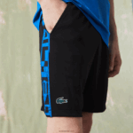 Lacoste מכנסי טניס קצרים בהדפס ניגודיות DZ4D0D1535 שחור c31 גברים - Image 2