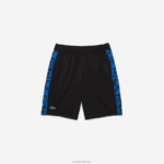 Lacoste מכנסי טניס קצרים בהדפס ניגודיות DZ4D0D1535 שחור c31 גברים - Image 5