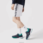 Lacoste מכנסי טניס קצרים בהדפס ניגודיות DZ4D0D1536 לבן 800 גברים - Image 6