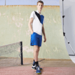 Lacoste מכנסי טניס קצרים בהדפס ניגודיות DZ4D0D1537 כחול שחור 6j4 גברים