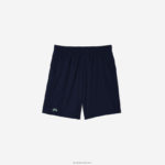 Lacoste מכנסי טניס קצרים ללא תפרים בכושר רגיל DZ4D0D1331 כחול כהה 423 גברים - Image 4