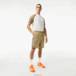 Lacoste מכנסי טניס קצרים מפוליאסטר ממוחזר DZ4D0D16 בז' cb8 גברים