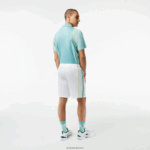 Lacoste מכנסי טניס קצרים מפוליאסטר ממוחזר DZ4D0D427 לבן ירוק צהוב bh3 גברים - Image 3