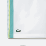 Lacoste מכנסי טניס קצרים מפוליאסטר ממוחזר DZ4D0D427 לבן ירוק צהוב bh3 גברים - Image 5
