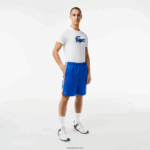 Lacoste מכנסי טניס קצרים מפוליאסטר ממוחזר DZ4D0D18 כחול kxb גברים