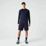 Lacoste מכנסי טניס קצרים ספורטיביים DZ4D0D1334 כחול כהה 166 גברים - Image 2