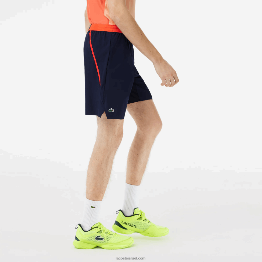 Lacoste מכנסי טניס x novak djokovic DZ4D0D408 כחול כהה 166 גברים - Image 2