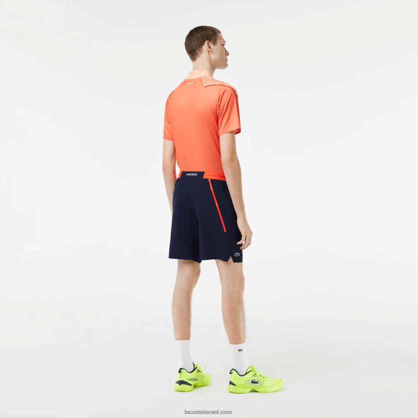 Lacoste מכנסי טניס x novak djokovic DZ4D0D408 כחול כהה 166 גברים - Image 3
