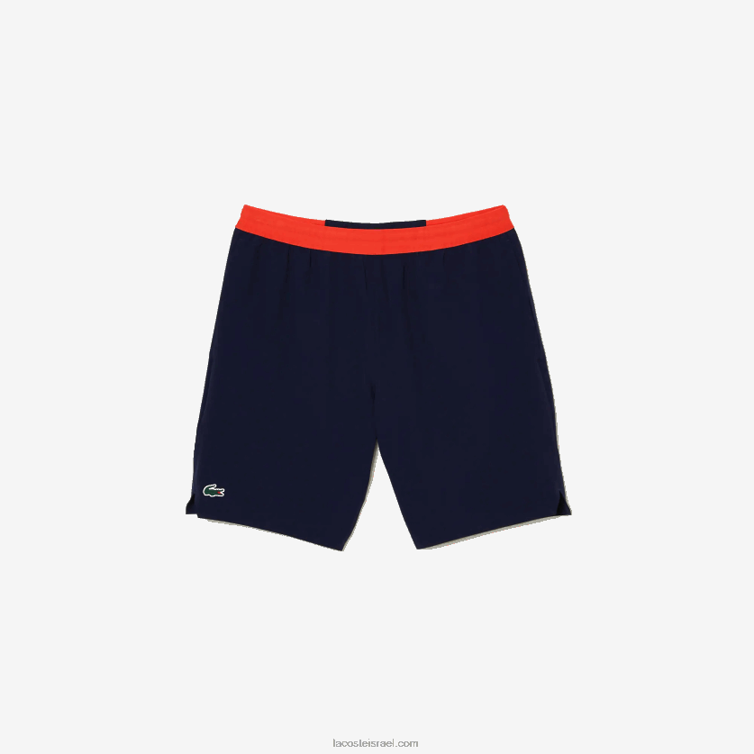 Lacoste מכנסי טניס x novak djokovic DZ4D0D408 כחול כהה 166 גברים - Image 4