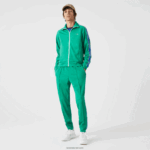Lacoste מכנסי טראק להקות ניגודיות מורשת DZ4D0D1068 ירוק hd2 גברים - Image 5