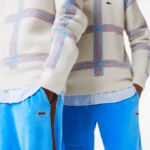 Lacoste מכנסי טראק צד ניגודיות DZ4D0D1103 כחול 4xa גברים - Image 4