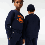 Lacoste מכנסי טריק קולורבלוק DZ4D0D3197 כחול כהה 166 ילדים - Image 7