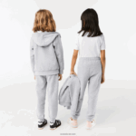 Lacoste מכנסי טריק קולורבלוק DZ4D0D3198 chine אפור cca ילדים - Image 3