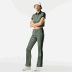 Lacoste מכנסי טרנינג בהדפס מונוגרמה DZ4D0D2535 ירוק בז '7m4 נשים