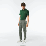 Lacoste מכנסי טרנינג בהדפס מונוגרמה DZ4D0D279 ירוק בז '7m4 גברים