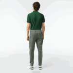 Lacoste מכנסי טרנינג בהדפס מונוגרמה DZ4D0D279 ירוק בז '7m4 גברים - Image 3