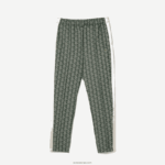 Lacoste מכנסי טרנינג בהדפס מונוגרמה DZ4D0D279 ירוק בז '7m4 גברים - Image 5