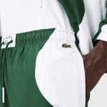 Lacoste מכנסי טרנינג גרפי מורשת DZ4D0D1072 ירוק לבן 291 גברים - Image 4