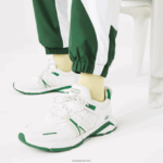 Lacoste מכנסי טרנינג גרפי מורשת DZ4D0D1072 ירוק לבן 291 גברים - Image 8