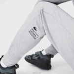 Lacoste מכנסי טרנינג דו-שכבתיים DZ4D0D1073 chine אפור בהיר 9ya גברים - Image 7