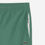 Lacoste מכנסי טרנינג דוחי מים בכושר רגיל DZ4D0D331 ירוק חאקי kx5 גברים - Image 5