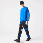 Lacoste מכנסי טרנינג דוחי מים טלאים DZ4D0D1105 שחור כחול לבן se1 גברים