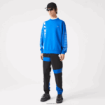 Lacoste מכנסי טרנינג דוחי מים טלאים DZ4D0D1105 שחור כחול לבן se1 גברים - Image 6