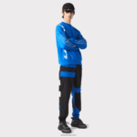 Lacoste מכנסי טרנינג דוחי מים טלאים DZ4D0D1105 שחור כחול לבן se1 גברים - Image 8