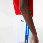 Lacoste מכנסי טרנינג דוחים מים DZ4D0D1085 לבן sbh גברים - Image 5
