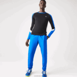Lacoste מכנסי טרנינג טניס עם הדפסי צד DZ4D0D1087 כחול k1q גברים - Image 2