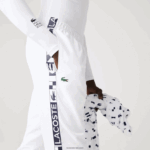 Lacoste מכנסי טרנינג טניס עם הדפסי צד DZ4D0D1088 לבן 001 גברים - Image 4