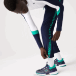 Lacoste מכנסי טרנינג טניס עם הדפסי צד DZ4D0D1089 כחול כהה 166 גברים - Image 2