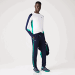 Lacoste מכנסי טרנינג טניס עם הדפסי צד DZ4D0D1089 כחול כהה 166 גברים