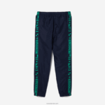 Lacoste מכנסי טרנינג טניס עם הדפסי צד DZ4D0D1089 כחול כהה 166 גברים - Image 5