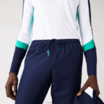 Lacoste מכנסי טרנינג טניס עם הדפסי צד DZ4D0D1089 כחול כהה 166 גברים - Image 6