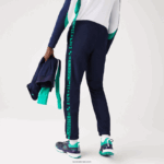 Lacoste מכנסי טרנינג טניס עם הדפסי צד DZ4D0D1089 כחול כהה 166 גברים - Image 7