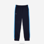 Lacoste מכנסי טרנינג טניס עמידים בריצה DZ4D0D993 כחול כהה לבן 61e גברים - Image 3