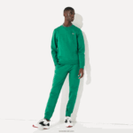 Lacoste מכנסי טרנינג טניס פליסה DZ4D0D959 ירוק s6w גברים - Image 2