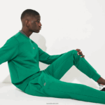 Lacoste מכנסי טרנינג טניס פליסה DZ4D0D959 ירוק s6w גברים - Image 4