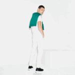 Lacoste מכנסי טרנינג טניס פליסה DZ4D0D960 לבן 001 גברים - Image 2