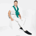 Lacoste מכנסי טרנינג טניס פליסה DZ4D0D960 לבן 001 גברים