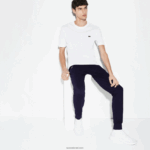 Lacoste מכנסי טרנינג טניס פליסה DZ4D0D961 כחול כהה 166 גברים - Image 4