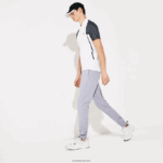Lacoste מכנסי טרנינג טניס פליסה DZ4D0D964 chine אפור cca גברים - Image 4