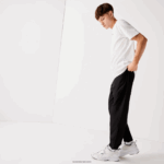 Lacoste מכנסי טרנינג טפטה טפט טניס טניס יהלומים DZ4D0D1113 שחור 031 גברים - Image 2