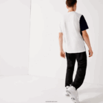 Lacoste מכנסי טרנינג טפטה טפט טניס טניס יהלומים DZ4D0D1113 שחור 031 גברים - Image 3