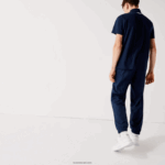 Lacoste מכנסי טרנינג טפטה טפט טניס טניס יהלומים DZ4D0D1115 כחול כהה 166 גברים - Image 3