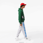 Lacoste מכנסי טרנינג להקה ממותגים DZ4D0D1027 chine אפור cca גברים - Image 6